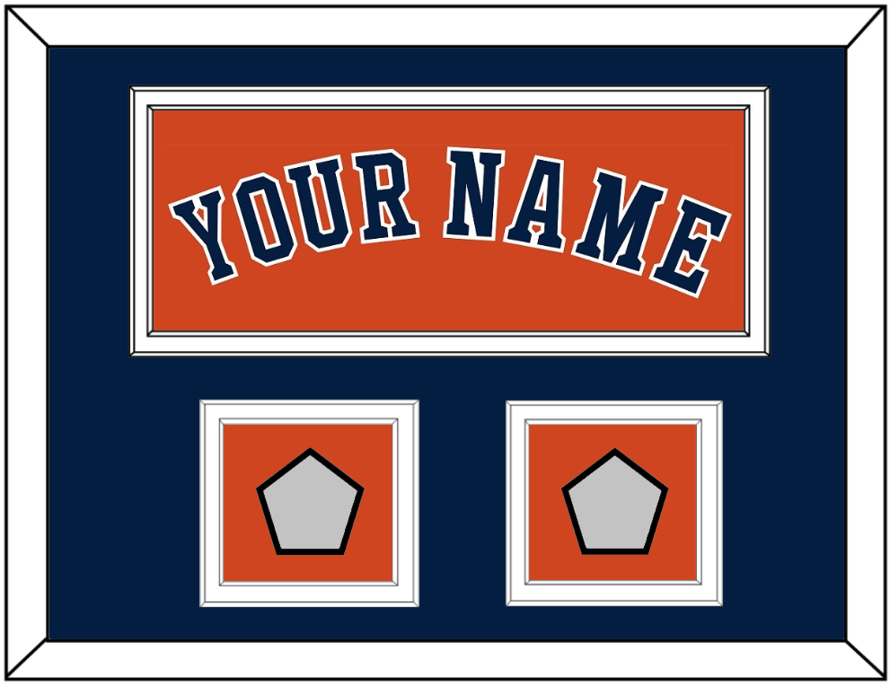 Houston Name & 2 World Series Jersey Patches - Alternate Orange - Signature Tier 5