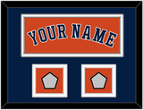 Houston Name & 2 World Series Jersey Patches - Alternate Orange - Double Mat 5