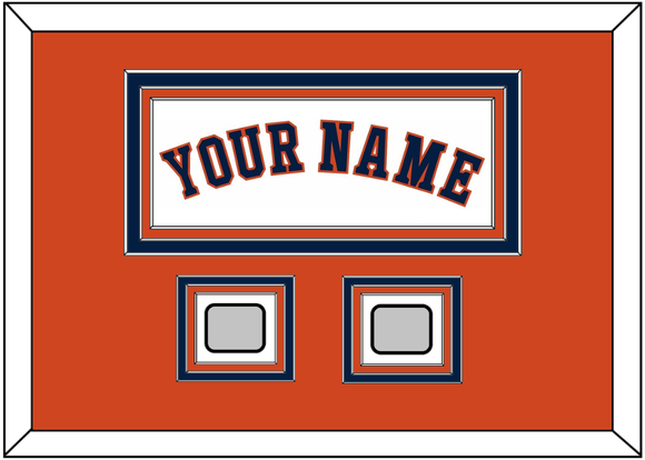 Houston Name & 2 World Series Champions Patches - Home White - Triple Mat 5