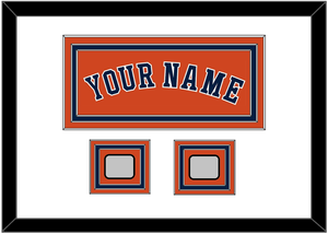 Houston Name & 2 World Series Jersey Patches - Alternate Orange - Triple Mat 1