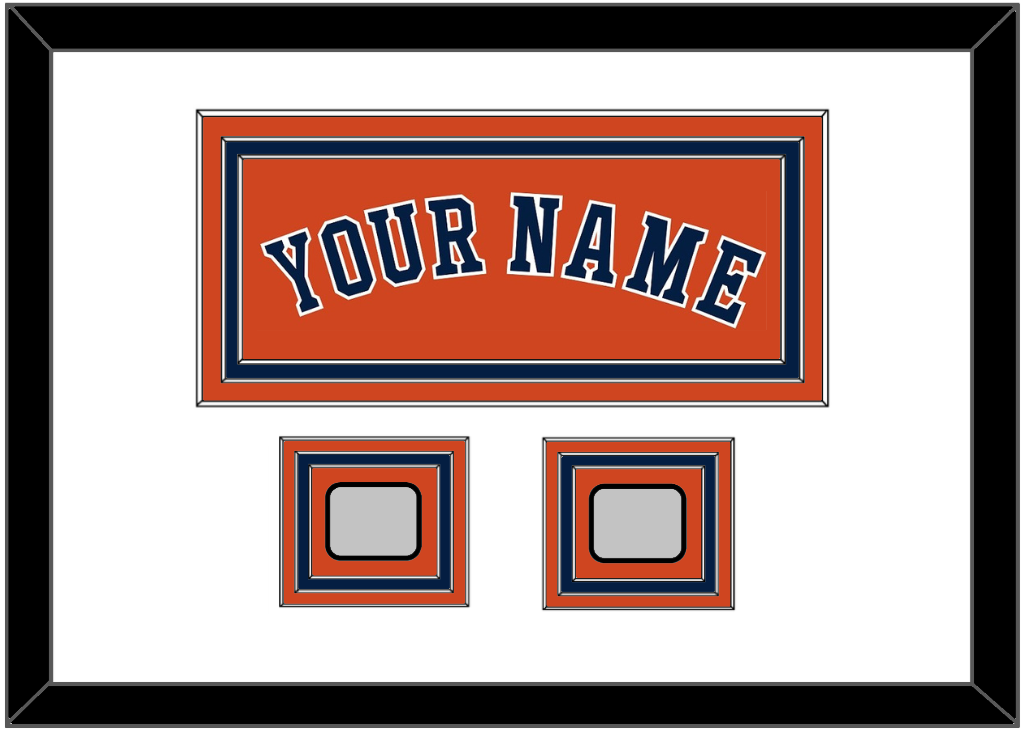 Houston Name & 2 World Series Champions Patches - Alternate Orange - Premier Tier 1
