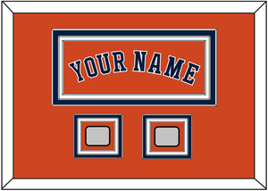 Houston Name & 2 World Series Jersey Patches - Alternate Orange - Triple Mat 3