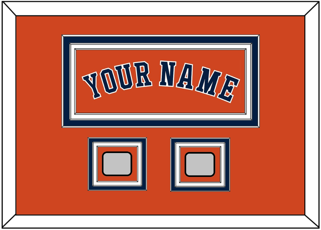 Houston Name & 2 World Series Champions Patches - Alternate Orange - Premier Tier 3