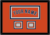 Houston Name & 2 World Series Jersey Patches - Alternate Orange - Triple Mat 3