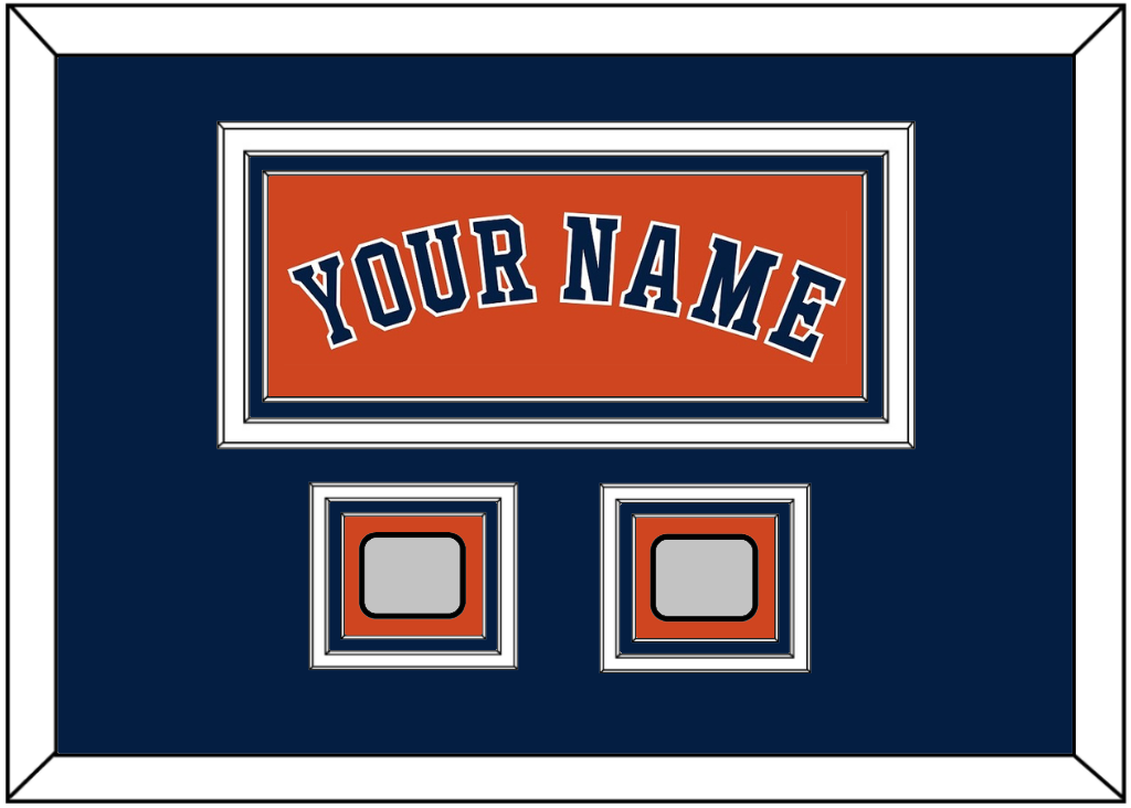 Houston Name & 2 World Series Jersey Patches - Alternate Orange - Premier Tier 5