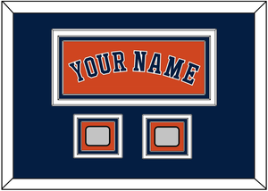 Houston Name & 2 World Series Jersey Patches - Alternate Orange - Triple Mat 5