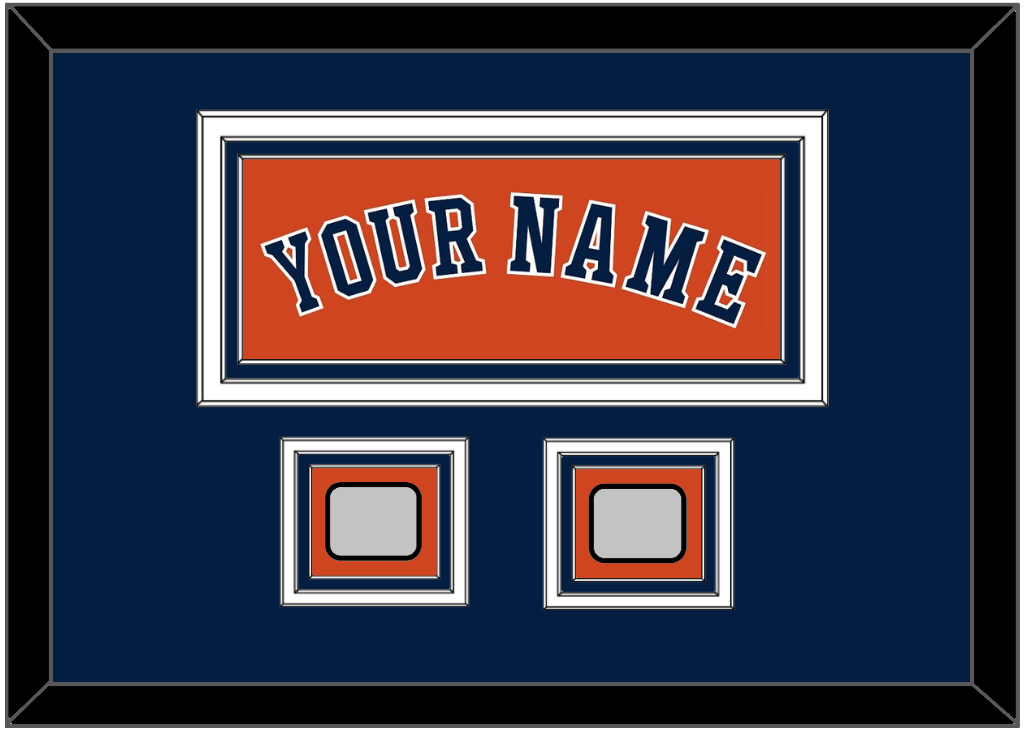 Houston Name & 2 World Series Jersey Patches - Alternate Orange - Premier Tier 5