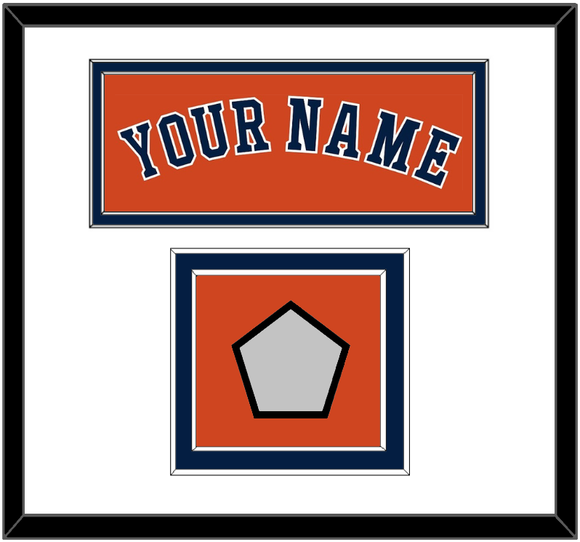 Houston Name & World Series Jersey Patch - Alternate Orange - Double Mat 1