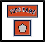 Houston Name & World Series Jersey Patch - Alternate Orange - Double Mat 1