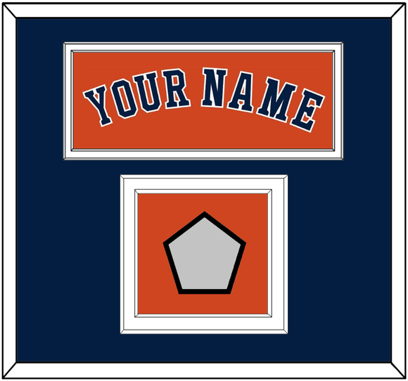 Houston Name & World Series Jersey Patch - Alternate Orange - Double Mat 2