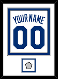 Kansas City Name, Number & 2015 World Series Champions Patch - Home White - Double Mat 1