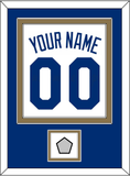 Kansas City Name, Number & 2015 World Series Champions Patch - Home White - Double Mat 2