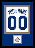 Kansas City Name, Number & 2015 World Series Champions Patch - Home White - Double Mat 2