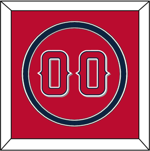 Los Angeles Number - Alternate Red (2012-2020) - Double Mat 2