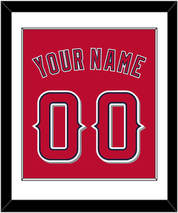 Los Angeles Name & Number - Alternate Red (2012-2020) - Single Mat 1