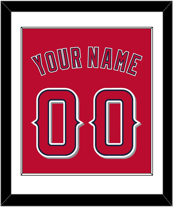 Los Angeles Name & Number - Alternate Red - Single Mat 1