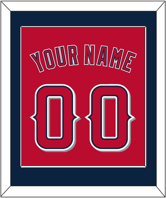 Los Angeles Name & Number - Alternate Red (2012-2020) - Single Mat 2