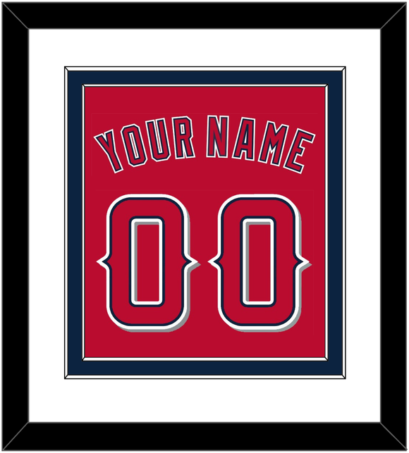 Los Angeles Name & Number - Alternate Red - Double Mat 1