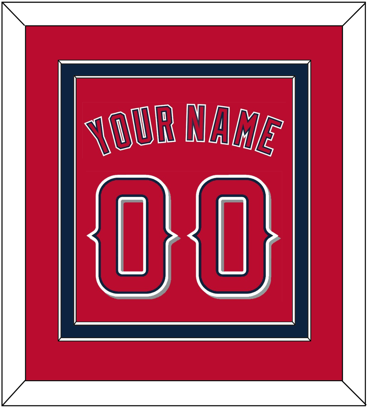 Los Angeles Name & Number - Alternate Red (2012-2020) - Signature Tier 2
