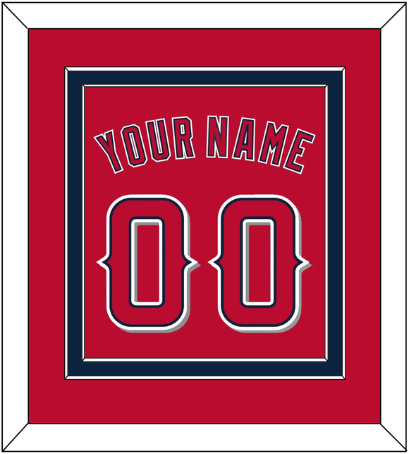 Los Angeles Name & Number - Alternate Red - Double Mat 2
