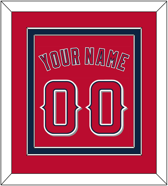 Los Angeles Name & Number - Alternate Red (2012-2020) - Double Mat 2