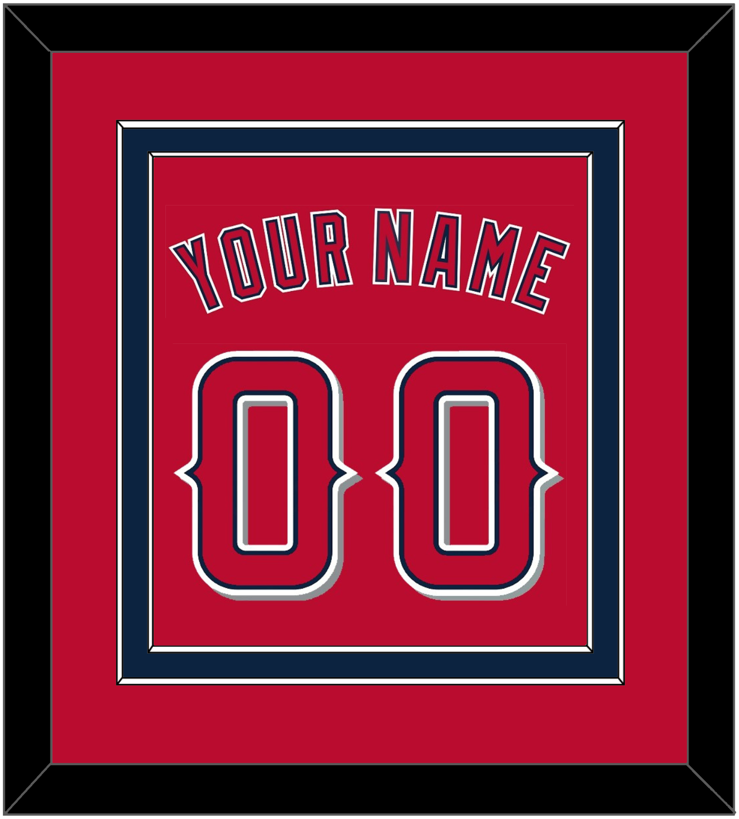 Los Angeles Name & Number - Alternate Red (2012-2020) - Signature Tier 2