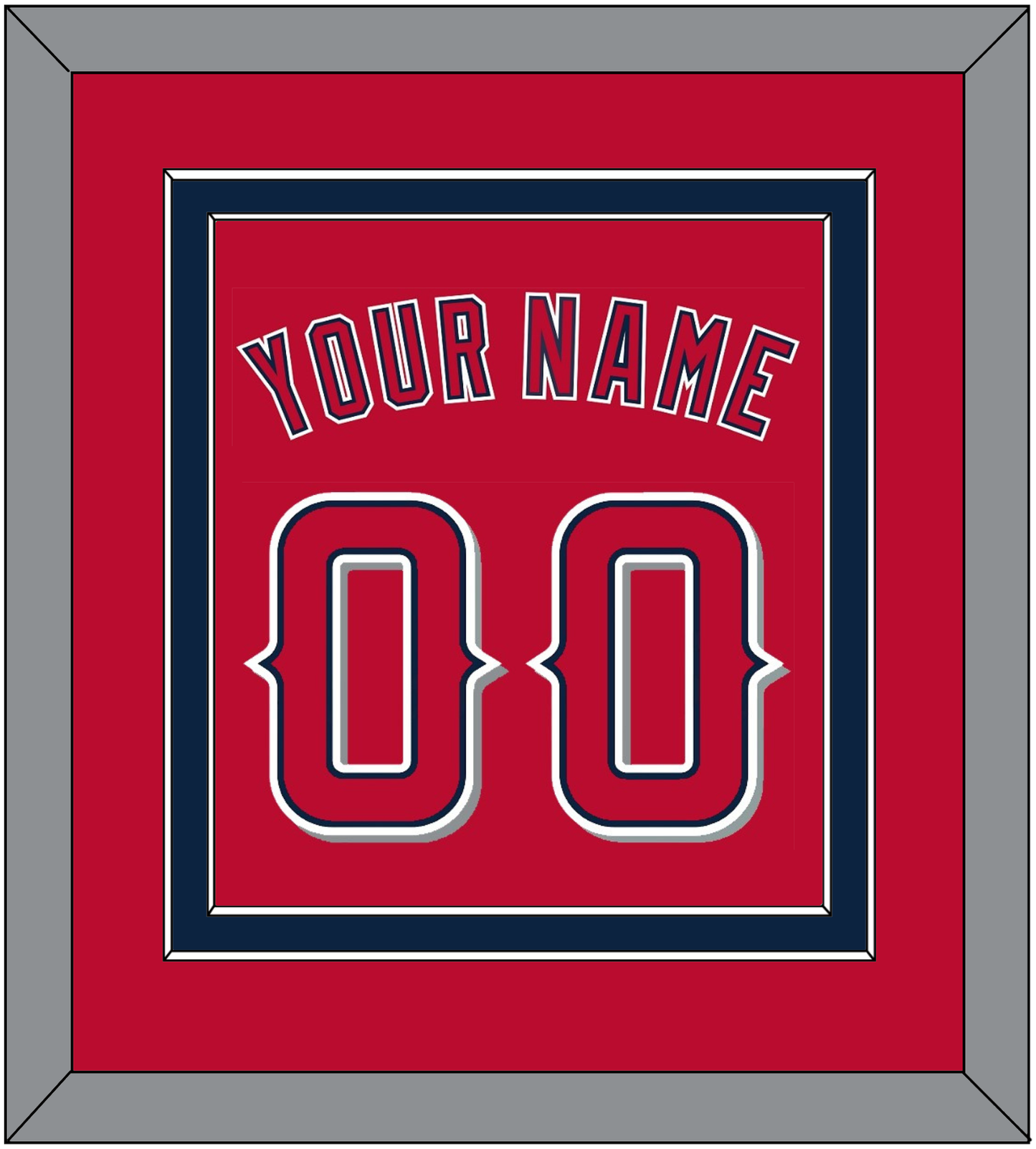 Los Angeles Name & Number - Alternate Red (2012-2020) - Signature Tier 2