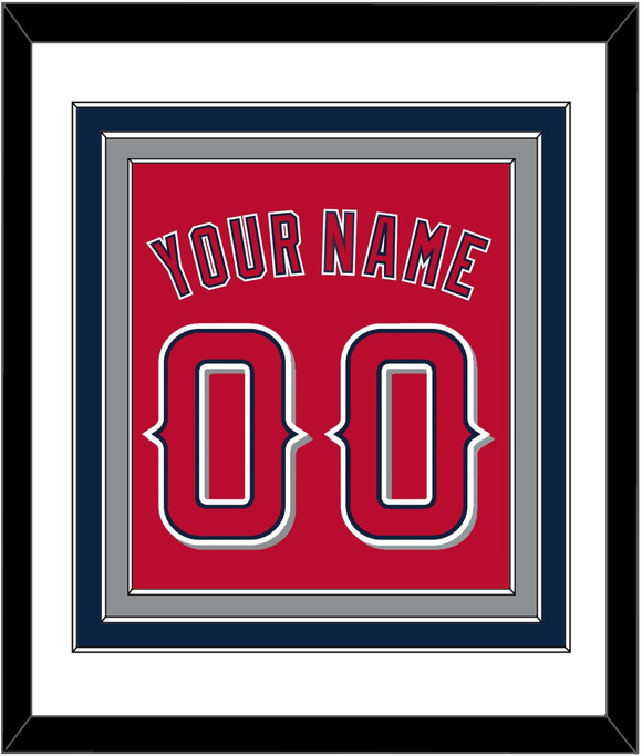 Los Angeles Name & Number - Alternate Red - Triple Mat 1