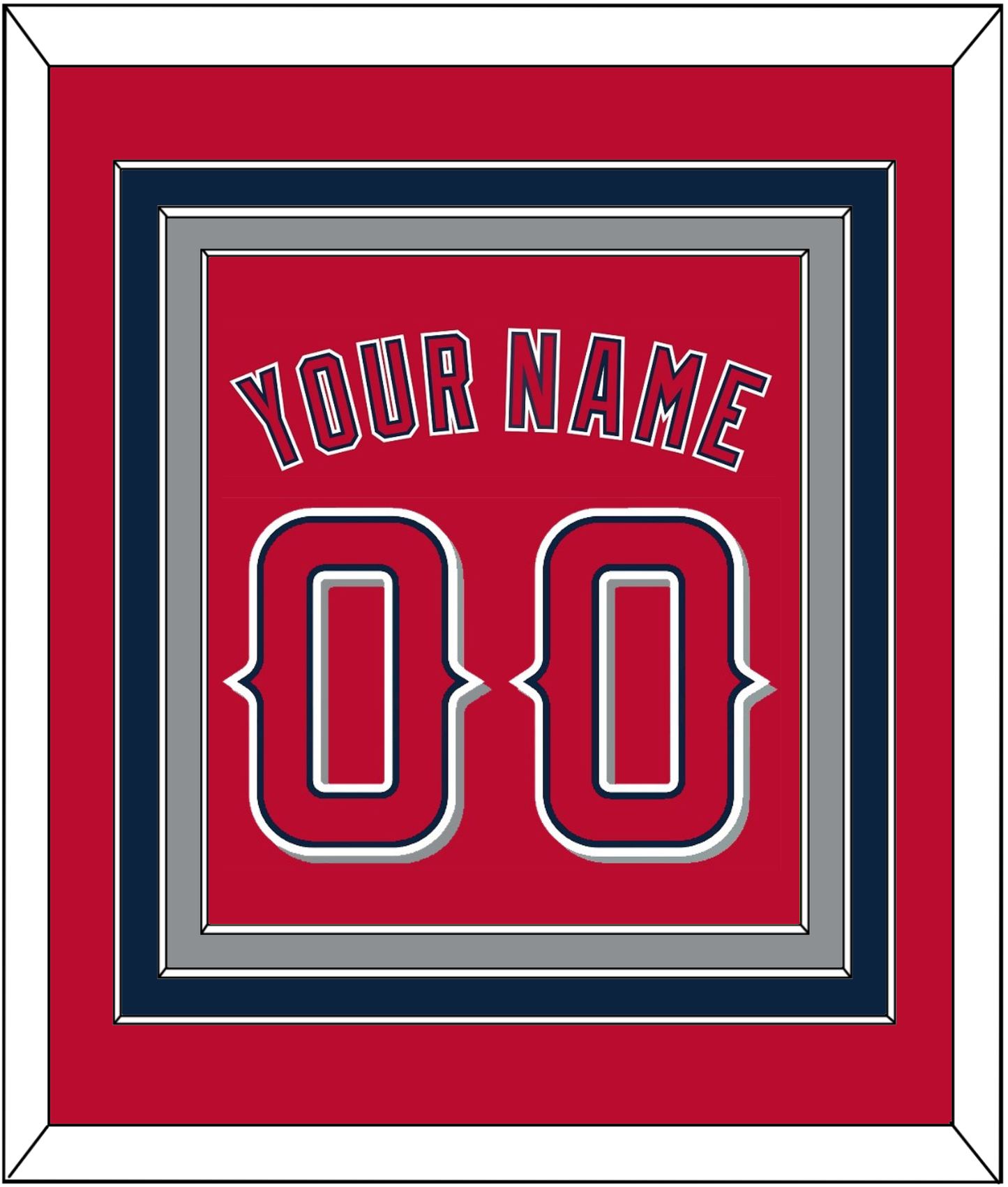 Los Angeles Name & Number - Alternate Red (2012-2020) - Premier Tier 2