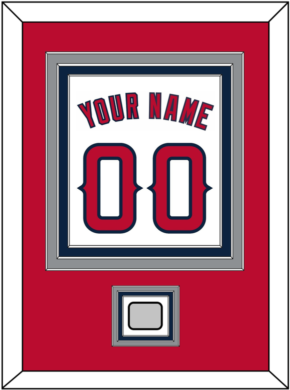 Los Angeles Name, Number & World Series Patch - Home White - Triple Mat 2