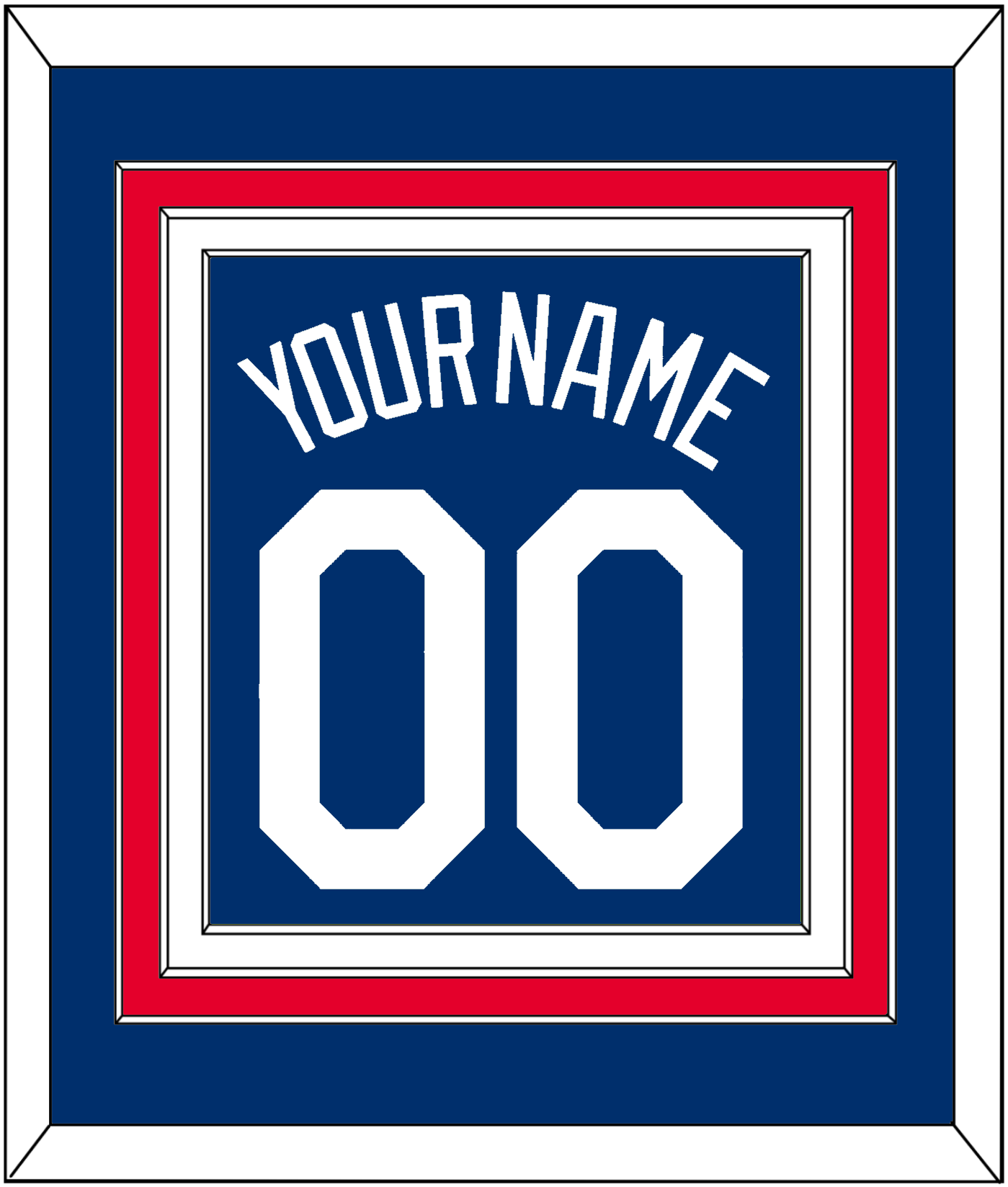 Los Angeles Name & Number - Alternate Road Blue - Premier Tier 3