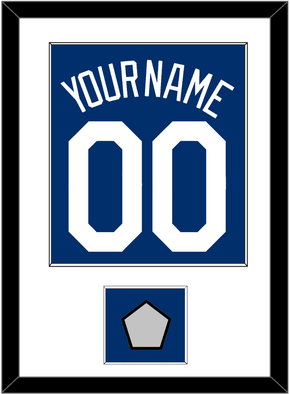 Los Angeles Name, Number & World Series Champions Patch - Alternate Road Blue - Single Mat 1