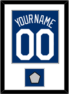 Los Angeles Name, Number & World Series Jersey Patch - Alternate Road Blue - Single Mat 1