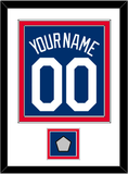 Los Angeles Name, Number & World Series Jersey Patch - Alternate Road Blue - Double Mat 1