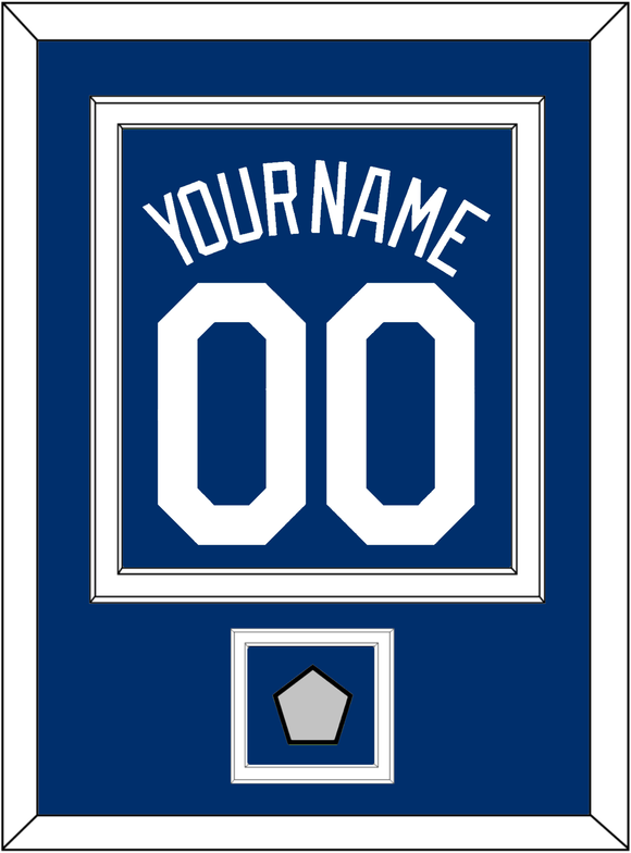 Los Angeles Name, Number & World Series Champions Patch - Alternate Road Blue - Double Mat 2