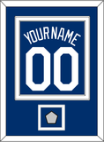 Los Angeles Name, Number & World Series Jersey Patch - Alternate Road Blue - Double Mat 2