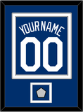 Los Angeles Name, Number & World Series Jersey Patch - Alternate Road Blue - Double Mat 2