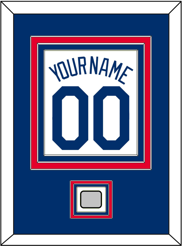 Los Angeles Name, Number & World Series Champions Patch - Home White (2007-2023) - Triple Mat 3