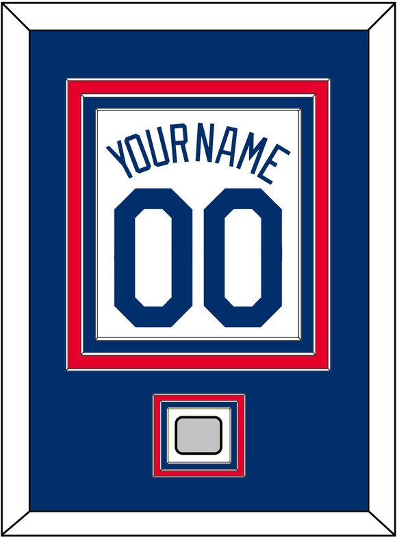 Los Angeles Name, Number & Logo Patch - Home White - Triple Mat 2