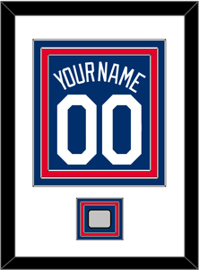 Los Angeles Name, Number & World Series Jersey Patch - Alternate Road Blue - Triple Mat 2