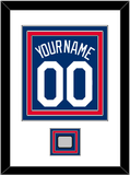 Los Angeles Name, Number & World Series Jersey Patch - Alternate Road Blue - Triple Mat 2