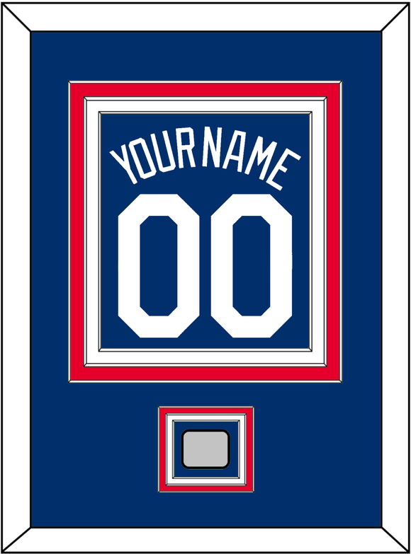 Los Angeles Name, Number & World Series Jersey Patch - Alternate Road Blue - Triple Mat 3