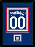Los Angeles Name, Number & World Series Jersey Patch - Alternate Road Blue - Triple Mat 3