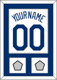 Los Angeles Name, Number & 2 World Series Champions Patches - Home White (2007-2023) - Single Mat 1