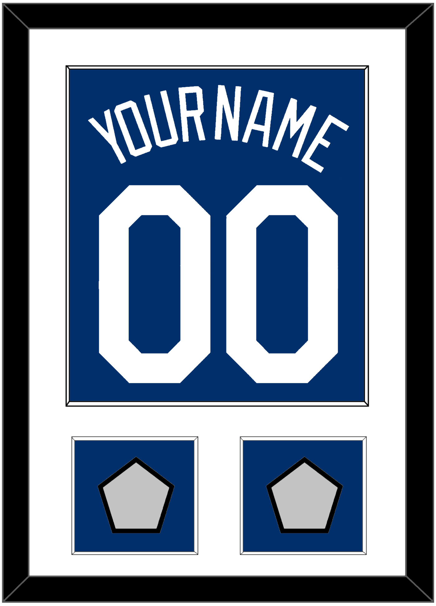 Los Angeles Name, Number & 2 World Series Jersey Patches - Alternate Road Blue - Essential Tier 1
