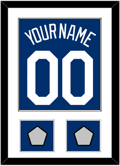 Los Angeles Name, Number & 2 World Series Jersey Patches - Alternate Road Blue - Essential Tier 1