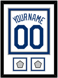 Los Angeles Name, Number & 2 World Series Champions Patches - Home White (2007-2023) - Double Mat 1
