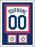 Los Angeles Name, Number & 2 World Series Champions Patches - Home White (2007-2023) - Double Mat 2