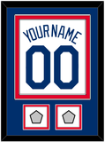 Los Angeles Name, Number & 2 World Series Jersey Patches - Home White (2007-2023) - Double Mat 2