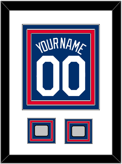 Los Angeles Name, Number & 2 World Series Champions Patches - Alternate Road Blue - Premier Tier 2